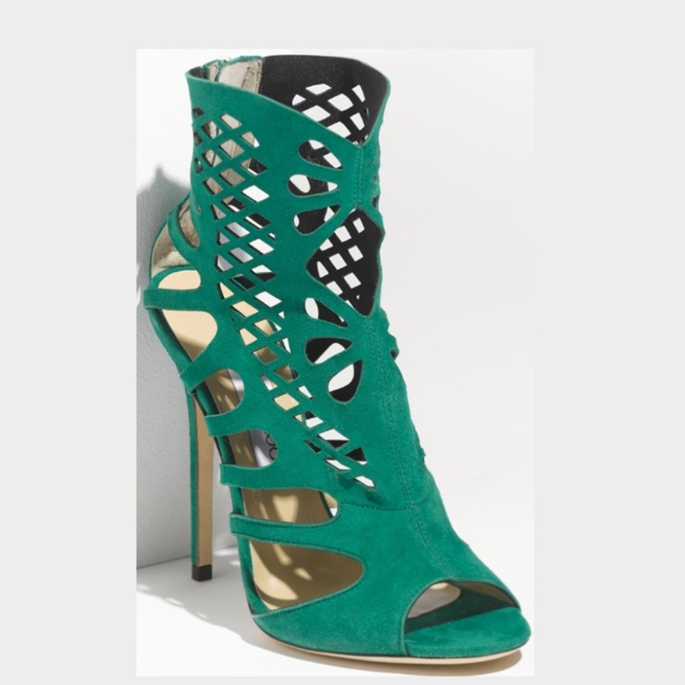Jimmy Choo Imogen Green Cage Heels